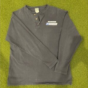 USPS Black Long Sleeve Henley Shirt